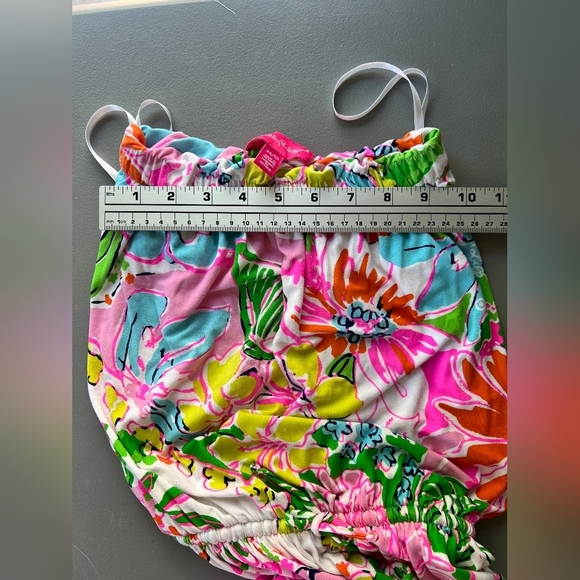 Lilly Pulitzer Pink Floral Nosey Posey Women’s Strapless Dress size XS - Picture 9 of 15